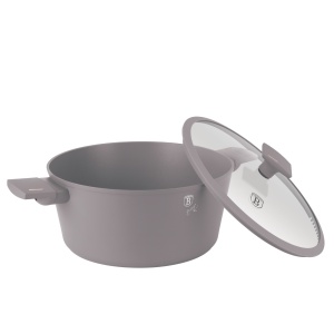 Oala cu capac 30 cm Taupe Berlinger Haus BH 8103, gri, strat titan