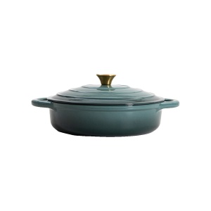 Oala fonta emailata joasa Andreas, Homla, 28 cm, 2,5 l, verde ombre 777615