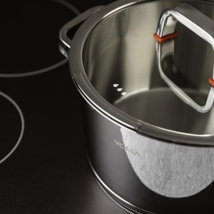 Oală inox 304 cu capac 24 cm, 5,3 L, pentru inducție – VCASA Sierra 90105, capac din sticlă cu strecurătoare - Img 8