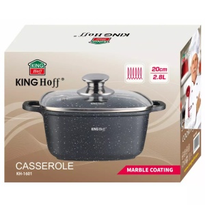 Oala cu capac 20x20 CM 2,8L Kinghoff KH1601