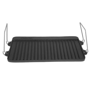 Placa grill fonta pura, cu manere, 44x24x2 cm Kinghoff KH1262 - Img 2