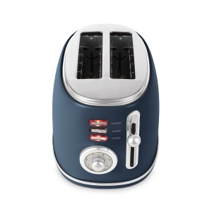 Prăjitor de pâine cu fante extra-late, 850 W, 6 niveluri – Berlinger Haus Deep Sea BH 9765, design rustic, albastru mat - Img 6