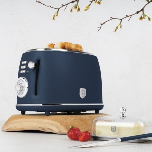 Prăjitor de pâine cu fante extra-late, 850 W, 6 niveluri – Berlinger Haus Deep Sea BH 9765, design rustic, albastru mat - Img 16