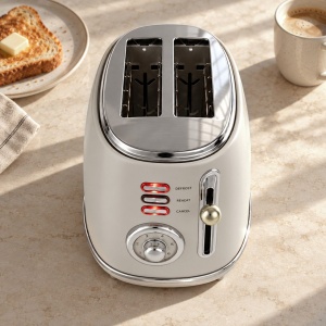 Prăjitor de pâine retro Sahara Berlinger Haus BH 9519, 850 W, 2 felii, crem - Img 5