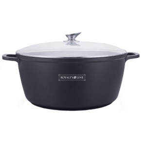 RESIGILAT R3 - Oală marmorată 14L cu capac, 36 cm – Royalty Line BS36M, curățare ușoară, antiaderentă