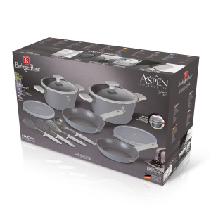 Set oale si tigai marmorate 12 piese Aspen Collection Berlinger Haus BH 7077