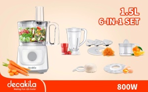 Robot de bucatarie Decakila, 800W, 6 IN 1 , functie maruntire, feliere, taiere KEMG023W - Img 9