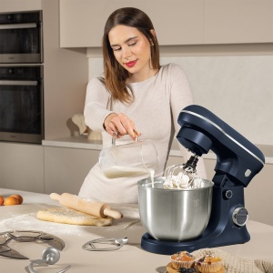 Robot de bucătărie planetar 1500 W, bol inox 5 L – Berlinger Haus Deep Sea BH 9763, albastru mat, 6 viteze, 3 accesorii - Img 9
