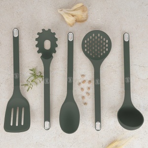 Set 5 ustensile de bucătărie cu suport rotativ – Berlinger Haus Green Matte LP-BH-265, verde mat, rezistente până la 230°C - Img 2
