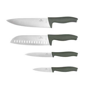 Set 6 cuțite de bucătărie din inox, în cutie cadou – Berlinger Haus Green Matte BH 3138, negru și verde mat - Img 4