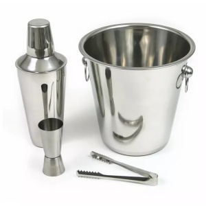 Set accesorii bar 4 piese Kinghoff KH1244, otel inoxidabil, argintiu - Img 1