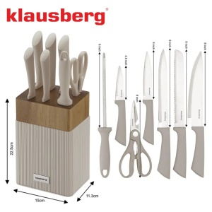 Set cutite cu suport 8 piese Klausberg KB-7984 - Img 9