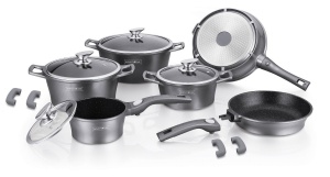 Set oale marmorate Royalty Line ES 2014M 14 piese - silver