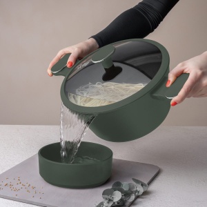 Set oale și tigăi 10 piese, antiaderent – Berlinger Haus Green Matte BH 8207NN, verde mat - Img 3