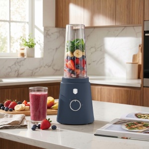 Smoothie maker 320 W cu 2 recipiente de voiaj – Berlinger Haus Deep Sea BH 9882, albastru mat, zdrobește gheața - Img 10