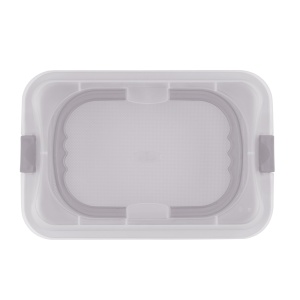 Tava cu capac plastic 36,5x24 cm Taupe Berlinger Haus BH 8638, antiaderenta, gri