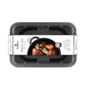 Tavă de cuptor cu capac pentru păstrare, antiaderentă – Berlinger Haus Deep Sea BH 8707, albastru mat, oțel carbon - Img 2