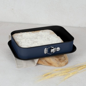 Tavă dreptunghiulară cu pereți detașabili 39 × 27 cm – Berlinger Haus Deep Sea BH 8703, albastru mat, antiaderentă - Img 5