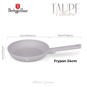 Tigaie 24 cm Taupe Berlinger Haus BH 8083, gri mat