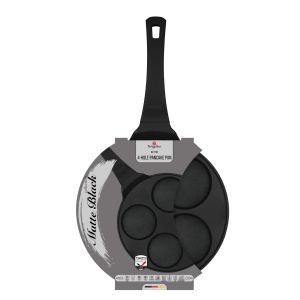 Tigaie cu 4 forme pentru clatite 26 cm Black Rose Berlinger Haus BH 7795, strat antiaderent, neagra