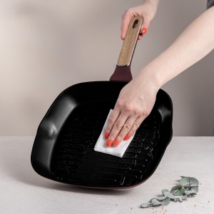 Tigaie grill cu capac 28 cm Leonardo Nordic Berlinger Haus BH 8298, visiniu mat, compatibila inductie - Img 7