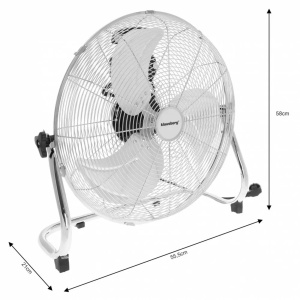 Ventilator puternic, 100 W, metalic, de podea 45 cm argintiu Klausberg KB7471, lame din aluminiu - Img 2