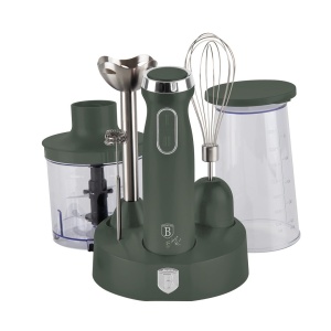 Blender vertical 3 în 1 cu tocător și tel, 800 W – Berlinger Haus Green Matte LP-BH-264, verde mat