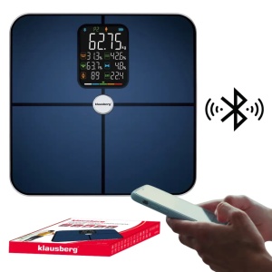 Cantar de baie smart cu analiza corporala Klausberg KB-7940 albastru - Img 5