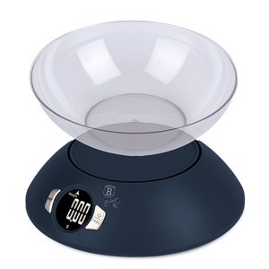 Cântar de bucătărie digital cu bol, 5 kg – Berlinger Haus Deep Sea BH 9628, albastru mat, funcție tara - Img 4