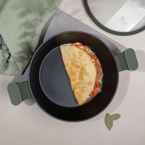 Cratiță cu capac 30 cm, 4,5 L – Berlinger Haus Green Matte BH 8199, verde mat, antiaderentă titan, compatibilă inducție - Img 8