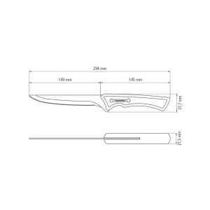Cutit dezosat cu lama de 15 cm Churrasco Black Tramontina 22840106, fabricat in Brazilia - Img 3