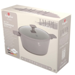 Oala cu capac 28 cm Taupe Berlinger Haus BH 8102, gri, strat titan