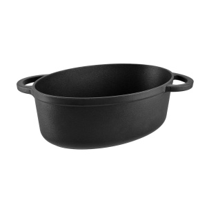 Oala fonta pura cu capac tip roaster 2 in 1, 32x22 cm Perfect Home 17811 - Img 3