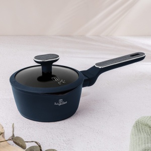 Oală pentru sos cu capac 16 cm, 1,2 L – Berlinger Haus Deep Sea BH 8369, albastru mat, antiaderentă titan, compatibilă inducție - Img 4