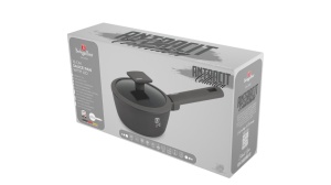 Oala sos cu capac 16 cm 1,2L Anthracite Berlinger Haus BH 8118, strat antiaderent, gri