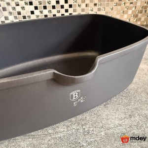 Oala roaster pentru cuptor 6L Black Berlinger Haus, capac cu strecuratoare integrata, antiaderenta, compatibila inductie - Img 5