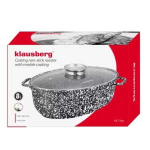 RESIGILAT - Oala tip roaster cu capac Klausberg KB7366, compatibila cu plita cu inductie - Img 6