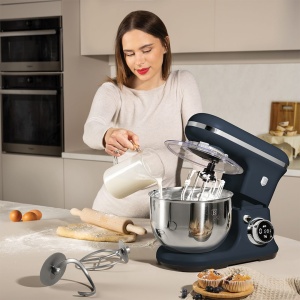 Robot de bucătărie planetar 1500 W, bol inox 6 L, afișaj digital – Berlinger Haus Deep Sea BH 9899, albastru mat, 8 viteze - Img 6
