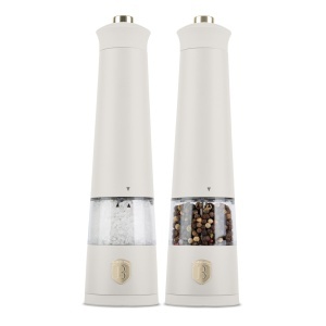 Set 2 rasnite sare si piper Sahara Berlinger Haus BH 9545, electrice, crem mat