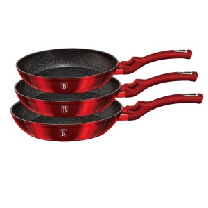 Set 3 tigai marmorate Burgundy Metalic Line Berlinger Haus BH 1288