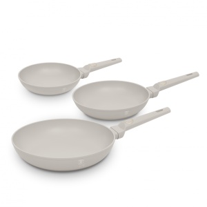 Set 3 tigai Sahara Collection Berlinger Haus Sahara Collection BH 8078, crem, antiaderente, titan