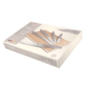Set cuțite 6 piese cu tocator din bambus Taupe Berlinger Haus BH 2967