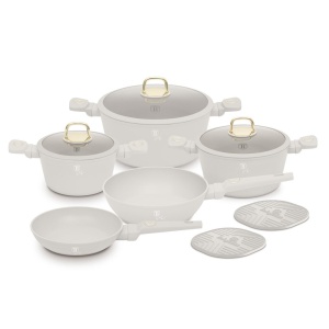 Set oale si tigai cu capace 10 piese Sahara Berlinger Haus BH 8080NN, potrivite si pentru inductie