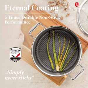 Set oale și tigăi inox 8 piese Eternal Berlinger Haus BH 8959, suprafață 3D antiaderentă, compatibile inducție și cuptor - Img 9