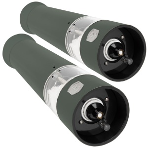 Set râșnițe electrice sare și piper cu LED, 2 piese – Berlinger Haus Green Matte BH 9885, verde mat, mecanism ceramic reglabil - Img 4