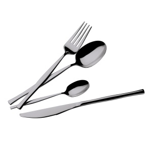 Set tacamuri 24 piese, 6 persoane, negru oglinda Berlinger Haus BH 3066