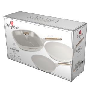 Set tigai 4 piese Sahara Nordic Berlinger Haus BH 8323, crem, cu acoperire antiaderenta titanPro - Img 2