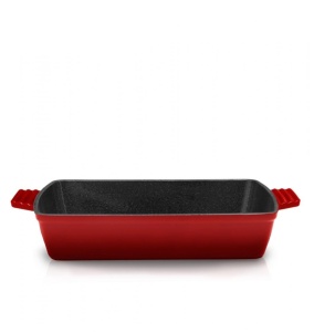 Tava Fonta Emailata, 33x23x7 Cm, Red Line, Cooking By Heinner HR-KN-TV33