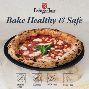 Tavă pentru pizza 36 cm, antiaderentă – Berlinger Haus Deep Sea BH 8700, albastru mat, oțel carbon - Img 7