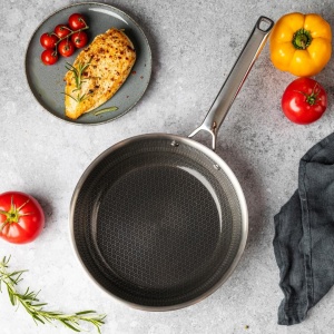 Tigaie ceramică antiaderentă fără PFAS 20 cm, Tri-Ply, pentru inducție – VCASA Velora 90154, fără PTFE și PFOA - Img 5